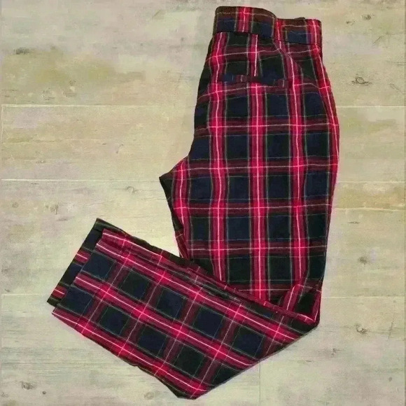 Hollister Plaid Pants Red Blue Green - Picture 6 of 6